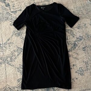 Connected Apparel Black Midi Dress